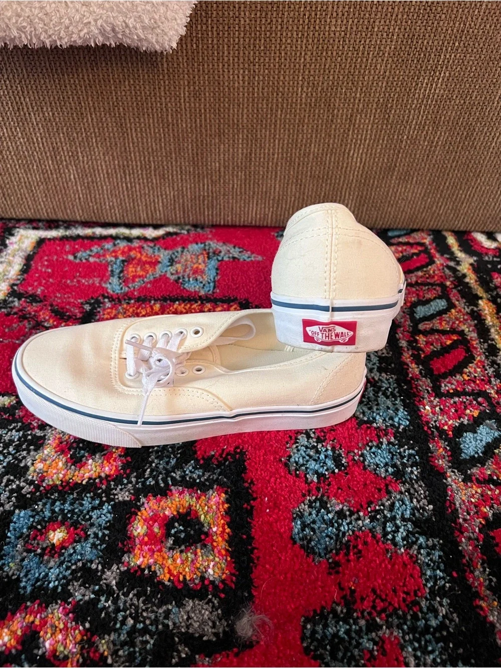 Vans Classic Low-Top Sneakers in Cream
